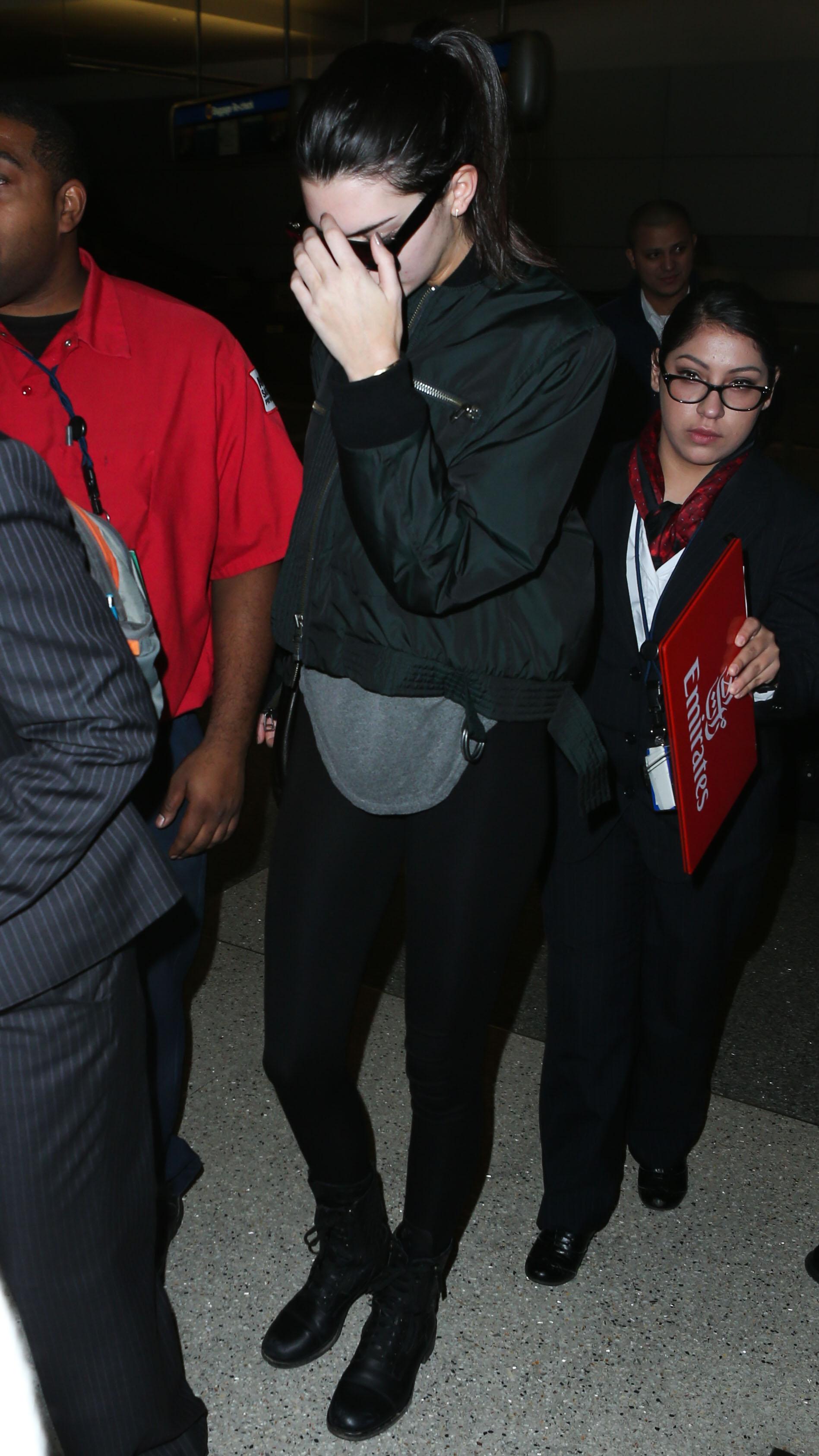 Kendall Jenner is seen at LAX Airport