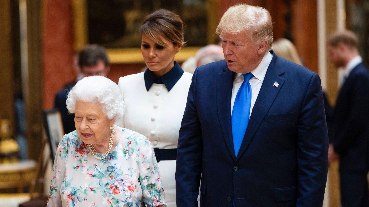 image of Donald Trump claimed he had 'great chemistry' with the Queen.
