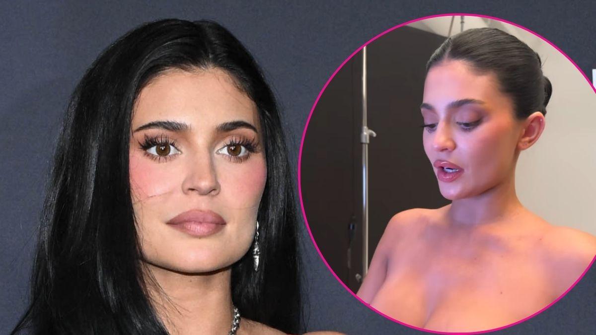 kylie jenner nearly suffers nip slip crazy outfit