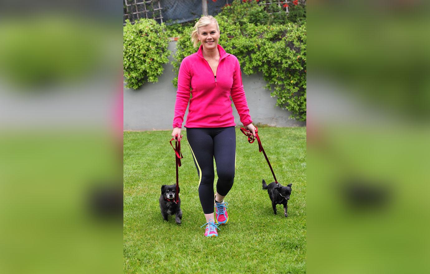 Alison Sweeney Walking her Dogs