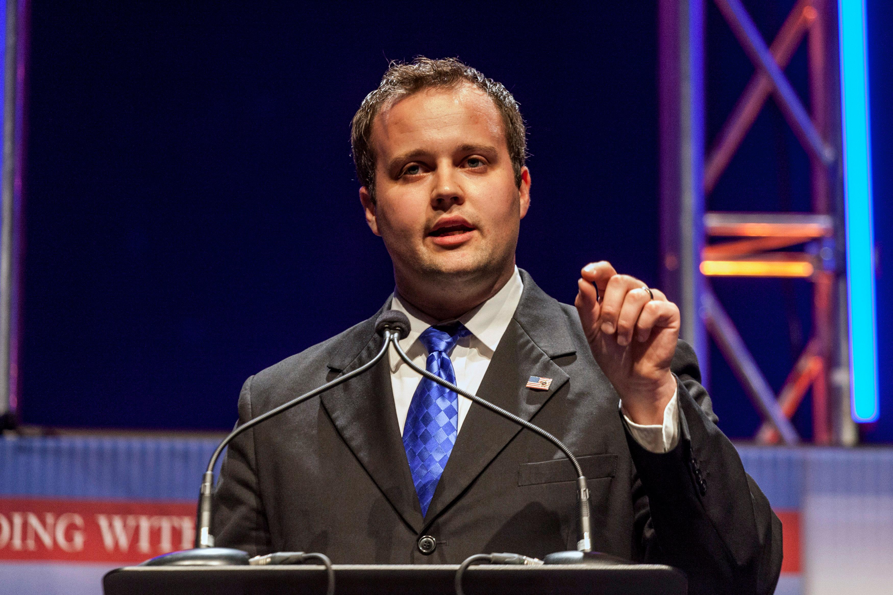 Duggar, Executive Director of the Family Research Council Action, speaks at the Family Leadership Summit in Ames, Iowa