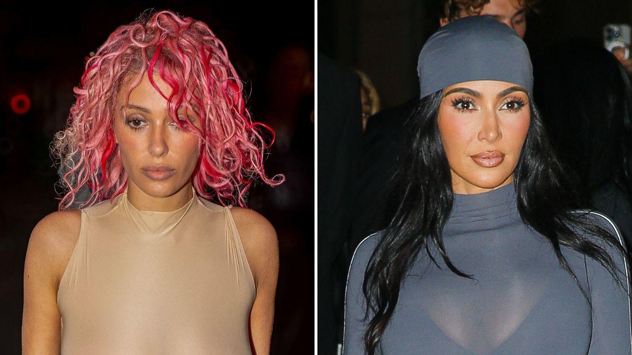 Photo of Bianca Censori and Kim Kardashian