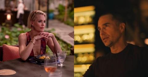 Composite photos of Sam Rockwell and Leslie Bibb