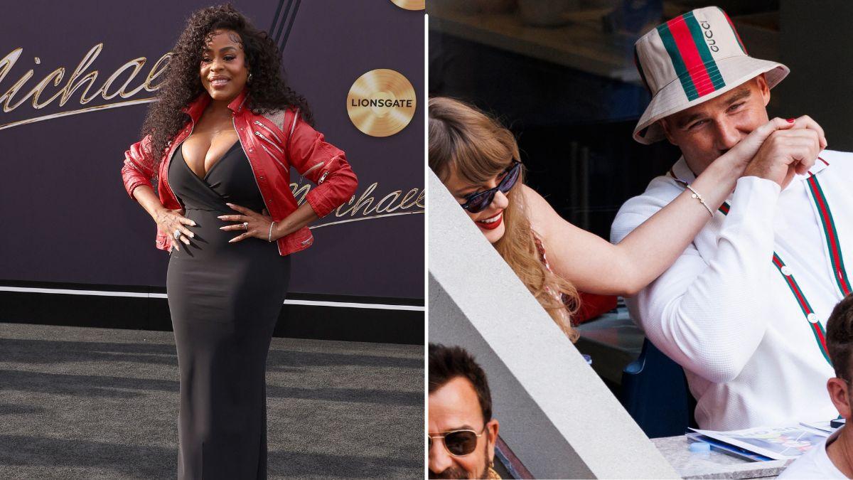 Image of Niecy Nash recalled Adam Sandler officiating Taylor Swift and Travis Kelce's wedding during her appearance on 'Jimmy Kimmel Live.'