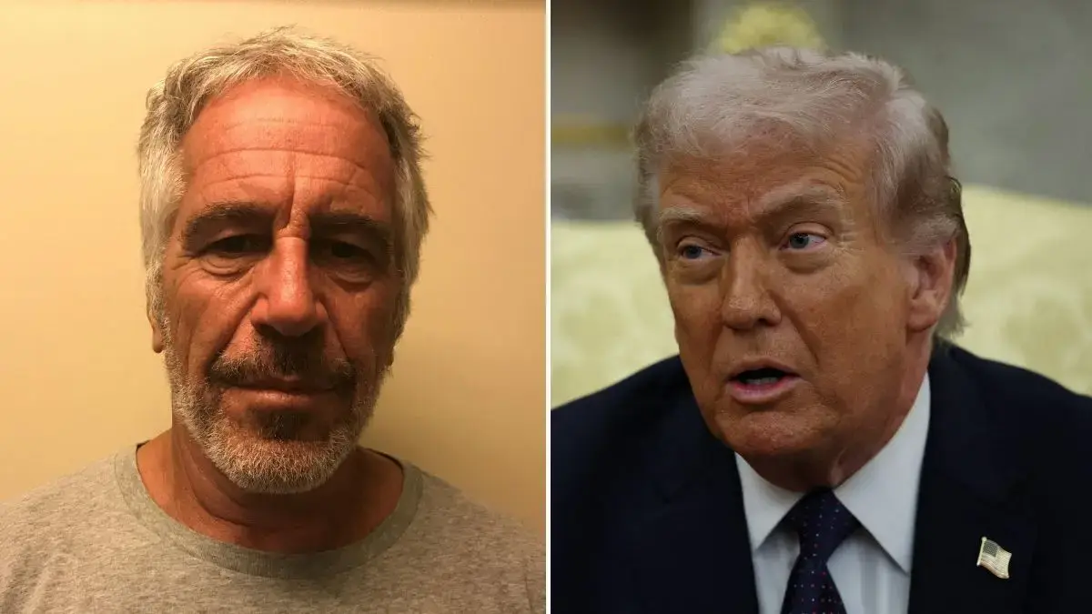 image of Donald Trump claims he wasn't close with Jeffrey Epstein. 