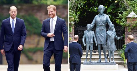 prince william prince harry diana statue unveiling photos ok
