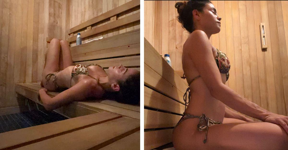 image of Jenna Dewan also gave fans a look at her wellness routine by posting photos from a sauna session during the getaway.