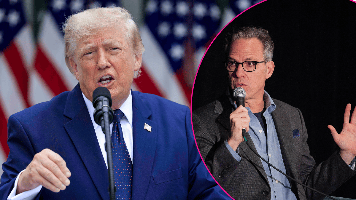 Composite photo of Donald Trump and Jake Tapper.