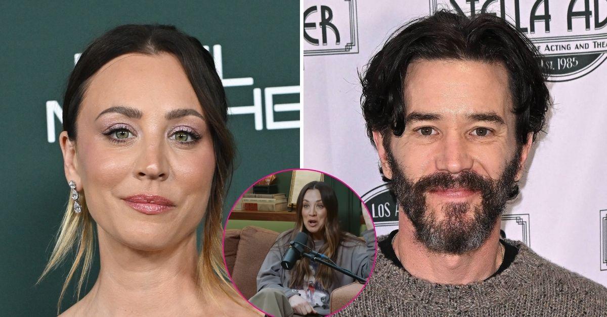 split photo Kaley Cuoco & Tom Pelphrey