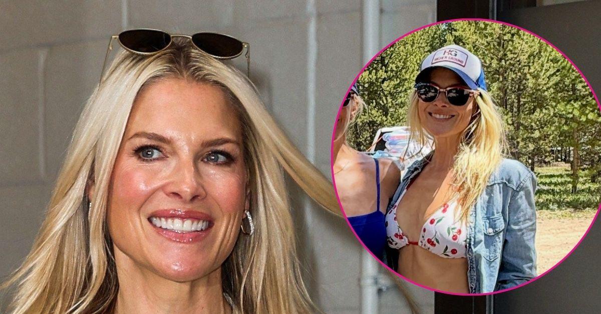 ali larter cherry print bikini july  photos