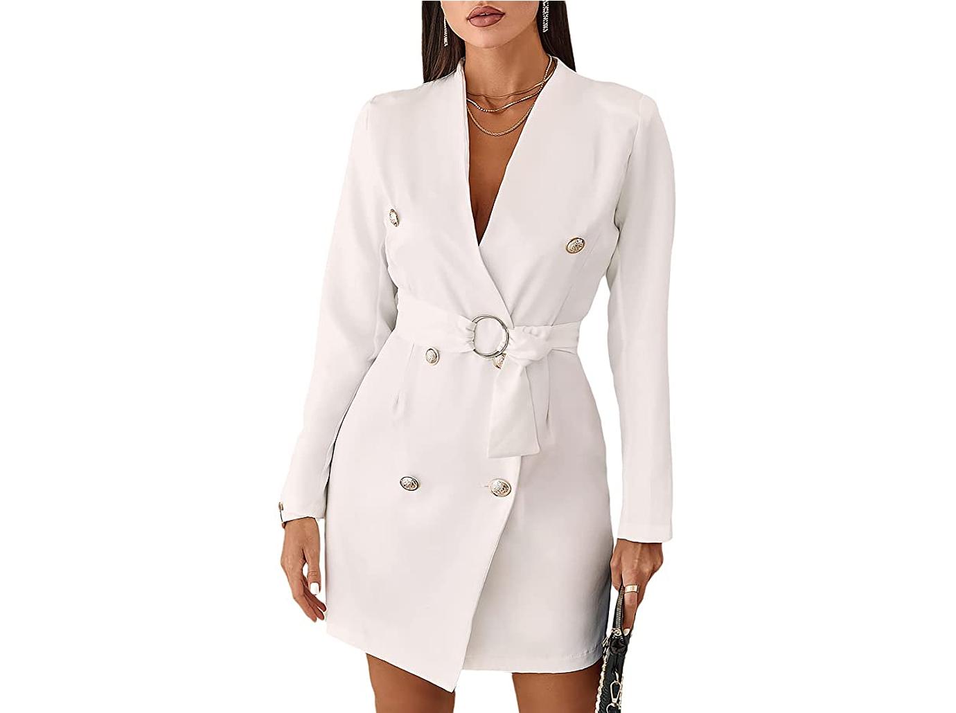 Kylie jenner white outlet blazer dress