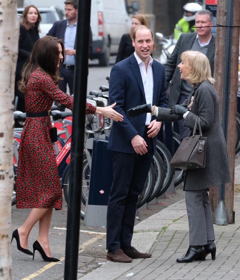 Kate Middleton, Prince William and Harry arrive at Harrow Club in west London.