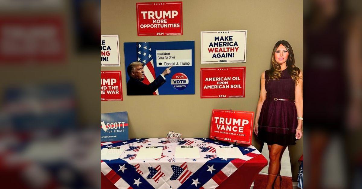 trump campaign melania cut out