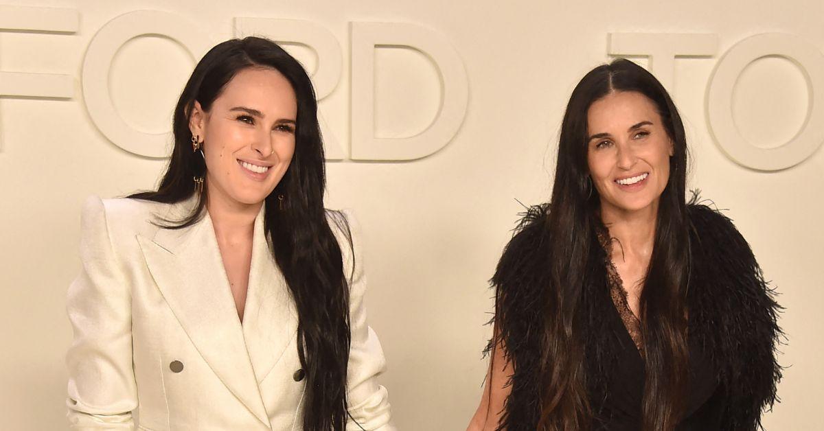 image of Demi Moore's daughter Rumer Willis recently recreated her mom’s iconic swimsuit moment.