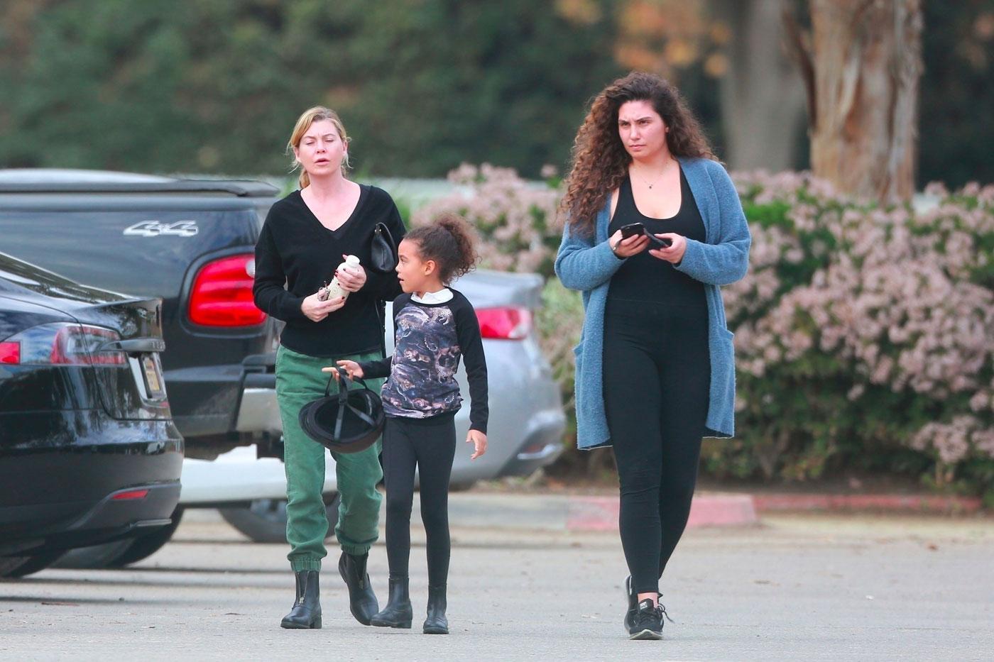 *EXCLUSIVE* Ellen Pompeo takes her daughter to horse riding lessons