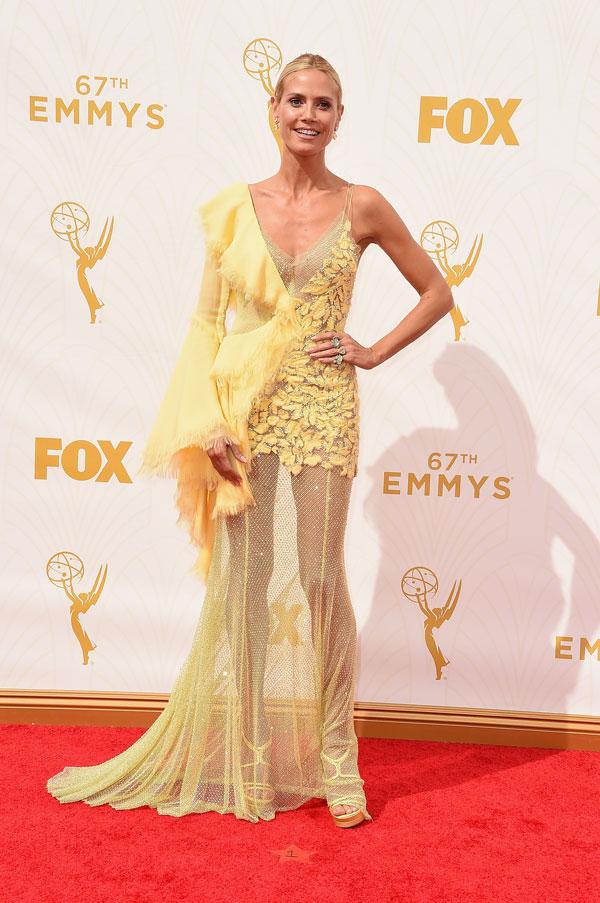 Heidi klum 2015 emmy awards redcarpet