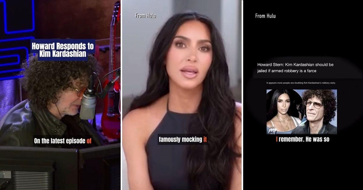 image of Howard Stern addressed Kim Kardashian's recent comments on 'The Kardashians.'