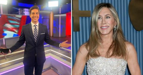 Split photo of Jesse Watters and Jennifer Aniston