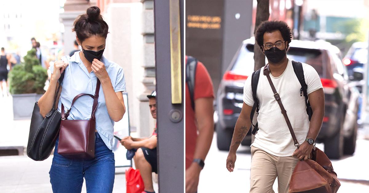 Katie Holmes goes braless after Jamie Foxx romance reveal.