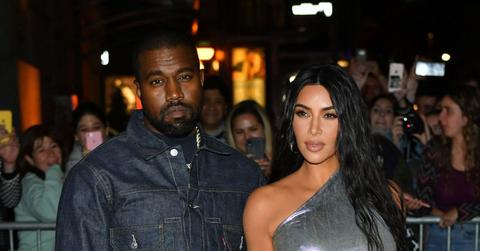 Kim Kardashian Kanye West Silver Skirt NYC