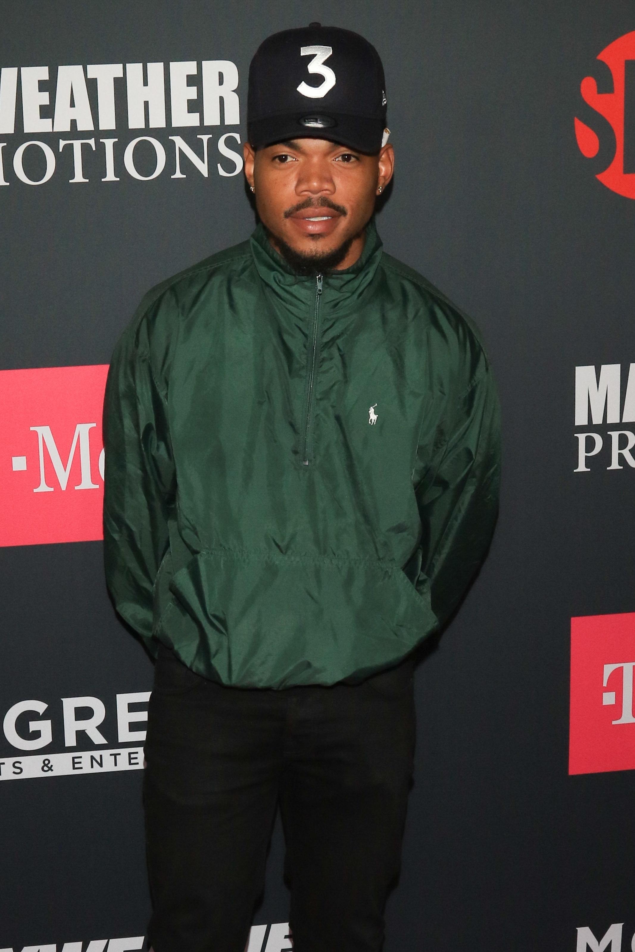 Chance The Rapper at the Mayweather VS McGregor VIP Pre Fight Party Arrivals