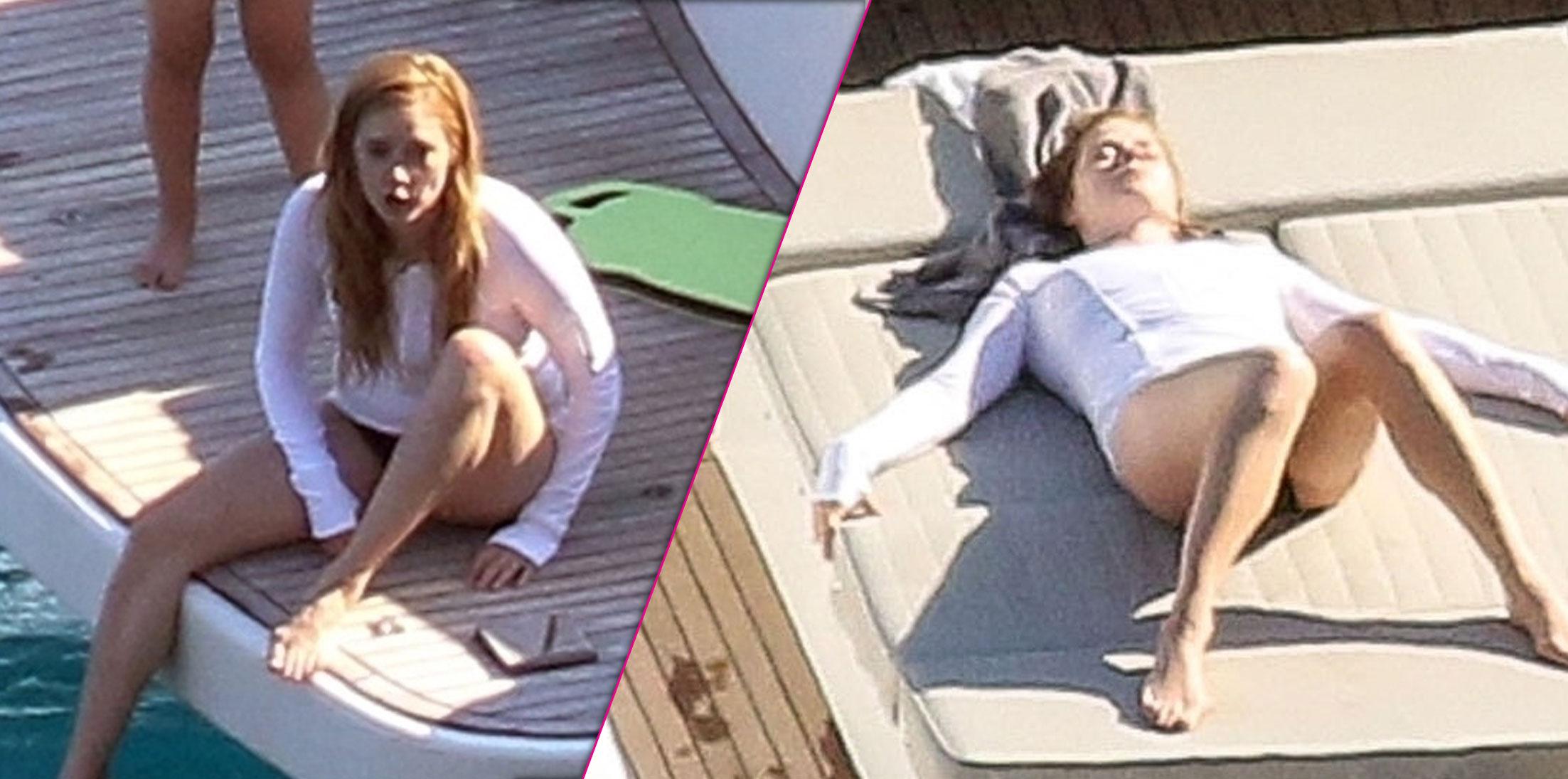 PICS Amy Adams Shows Off Her Bikini Body On Yacht In Italy.
