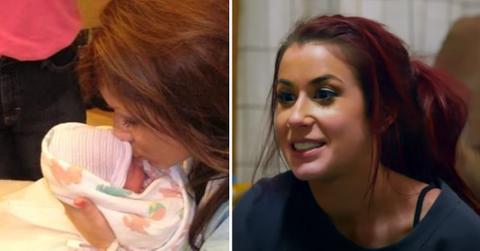 teen mom chelsea houska deboer birth baby girl photo pf