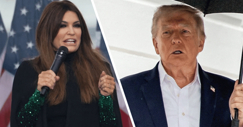 Composite photo of Kimberly Guilfoyle and Donald Trump.