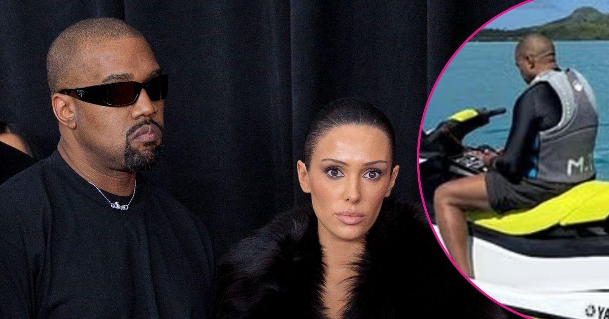Photo of Kanye West and Bianca Censori; picture of Kanye West on jet ski.