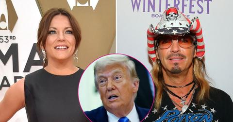 Composite photo of Martina McBride, Bret Michaels and Donald Trump.