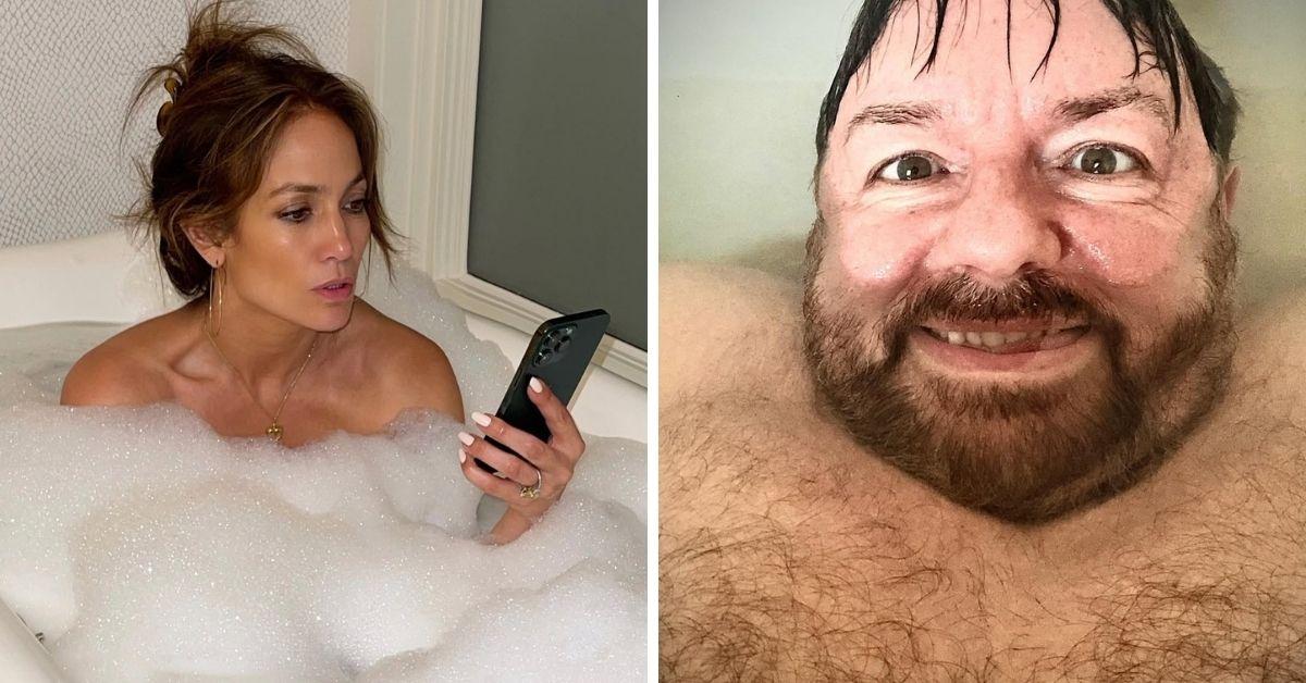 celebrity bath photos
