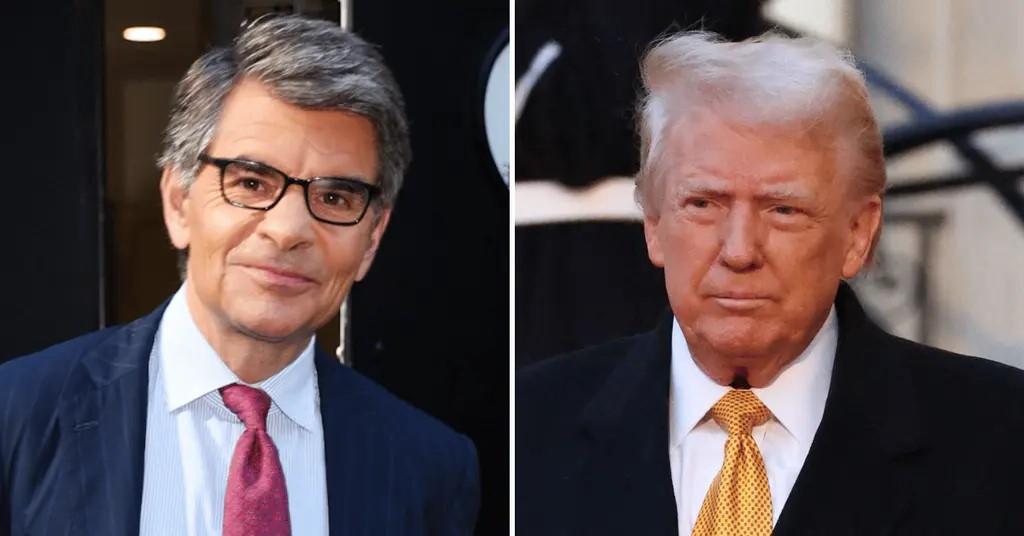 Composite photo of George Stephanopoulos and Donald Trump