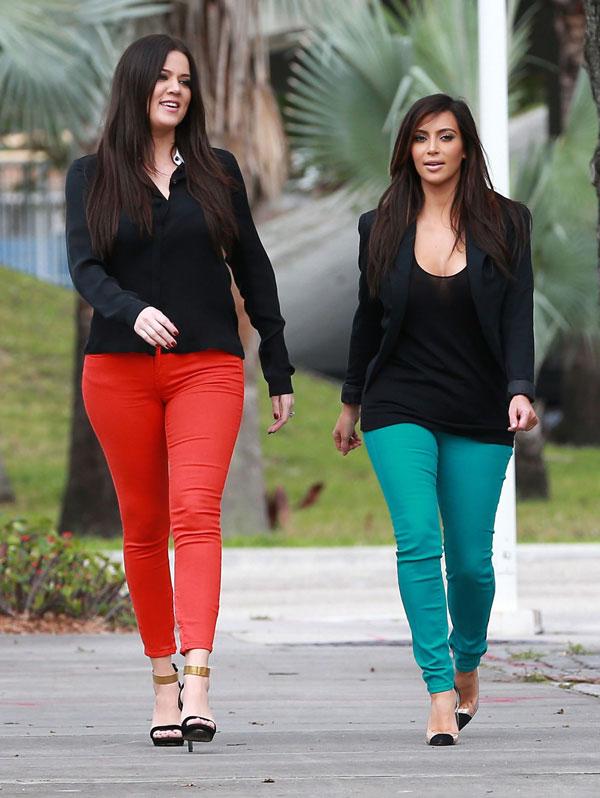 Khloe and Kim Kardashian