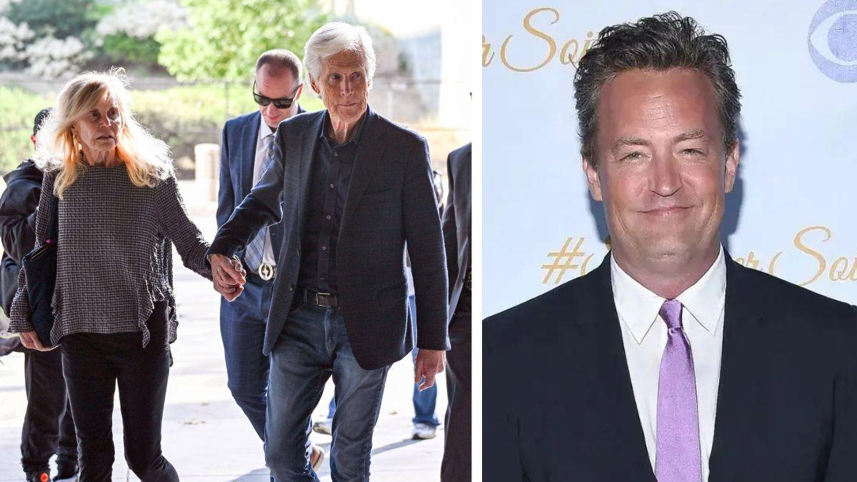 Composite photo of Matthew Perry and his mom, Suzanne Morrison