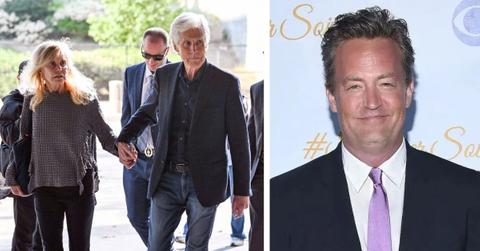 Composite photo of Matthew Perry and his mom, Suzanne Morrison