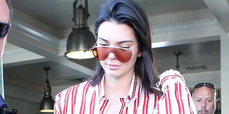 Kendall Jenner Has Lunch At Cuvee In WeHo