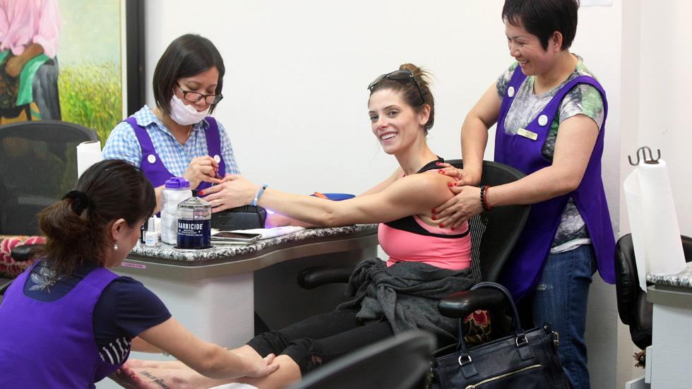 Ashley Greene Gets Pampered At The Nail Salon