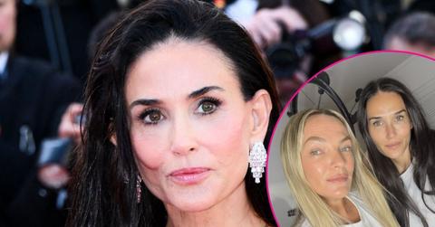 Split of Demi Moore; Demi Moore and Keren Bartov.