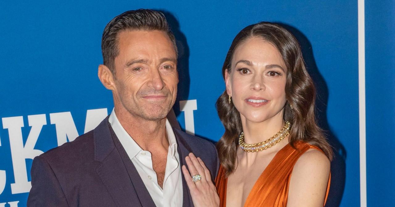 hugh jackman supports rumored girlfriend sutton foster performance