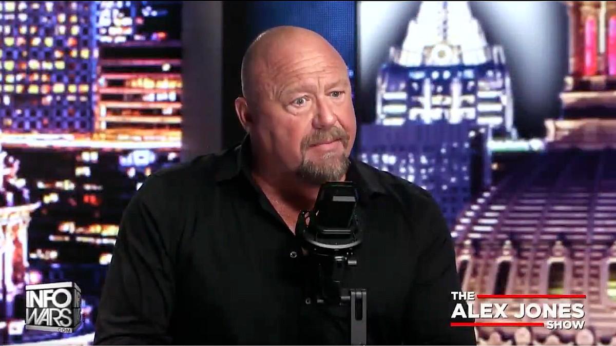 image of Alex Jones is known for his conspiracy theories. 