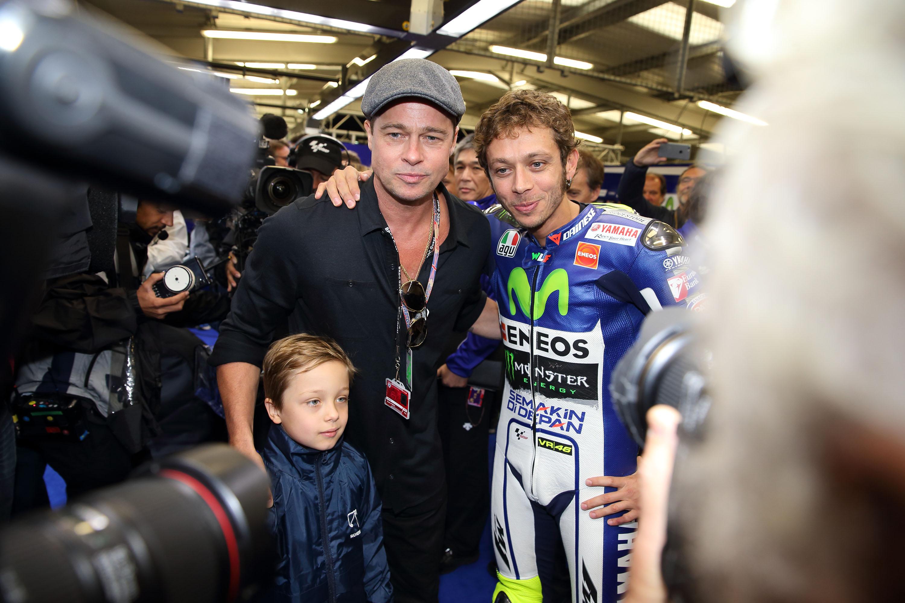 Brad Pitt Attends The MotoGP British Grand Prix Race At Silverstone Ahead Of The Release Of The Documentary &#8220;Hitting The Apex&#8221;