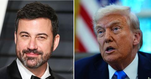 Composite photo of Jimmy Kimmel and Donald Trump