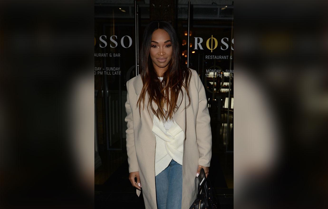 Khloe Kardashian's bestie Malika Haqq arrives at Rio Ferdinand's Rosso restaurant in Manchester