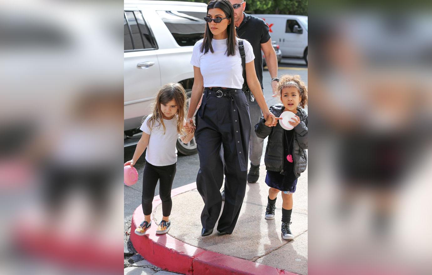 Kourtney Kardashian takes Penelope and North to an art class