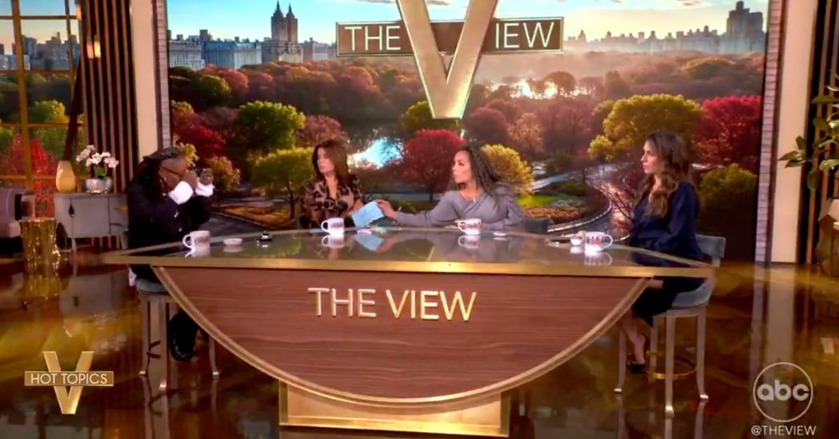 Photo of Sunny Hostin asked Whoopi Goldberg to clarify a joke about Donald Trump on 'The View.'