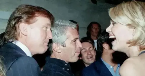 photo of Donald Trump and Jeffrey Epstein.