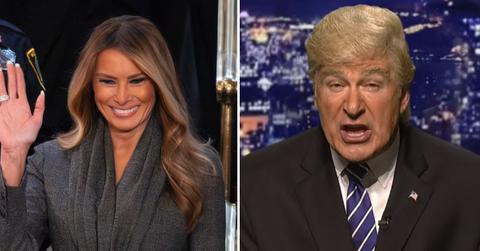 Composite photo of Melania Trump and Alec Baldwin