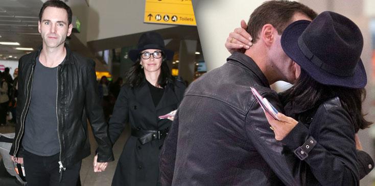 Courteney Cox Johnny McDaid Engagement Back On Kissing