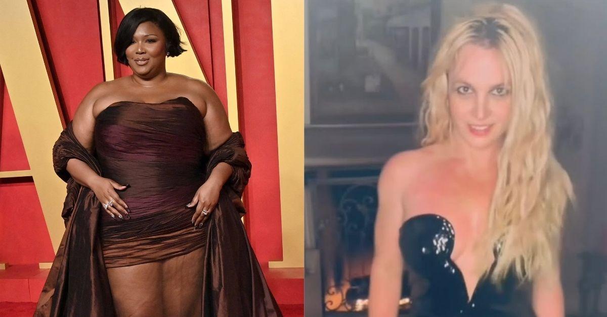 Composite photos of Britney Spears and Lizzo