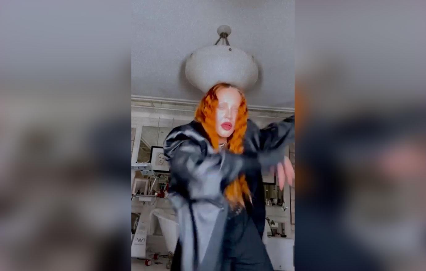 madonnas bizarrely dances in social media post